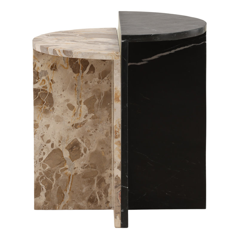 Ensemble de 2 tables gigognes Harrington crème noir