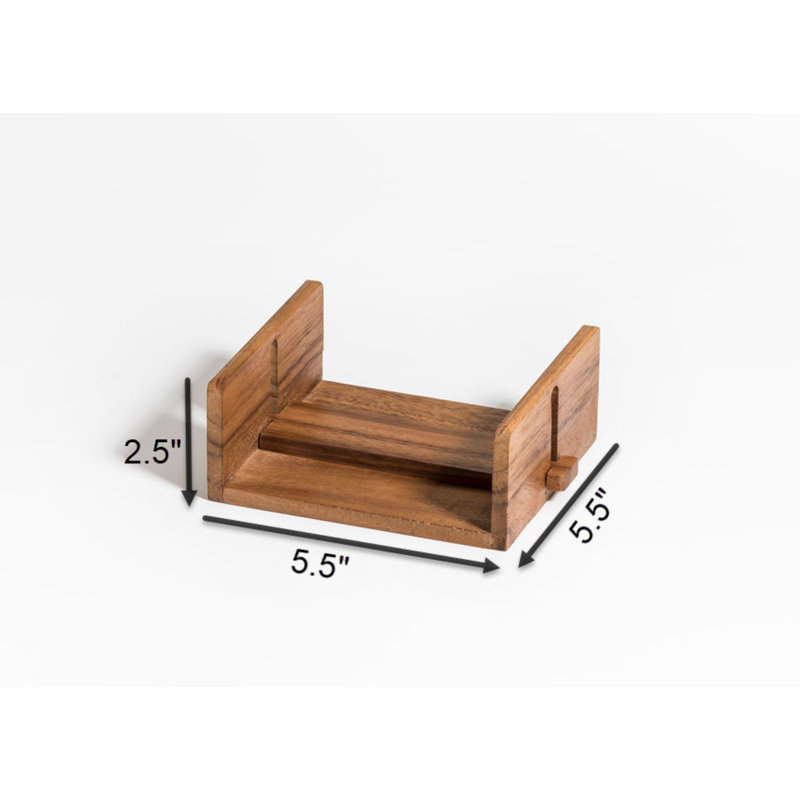 Acacia Wood Cocktail Napkin Holder