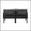 Ensemble de conversation de patio 3 pièces, mobilier d'extérieur moderne avec coussins imperméables épais et table basse carrée pour sièges profonds