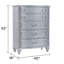 Contemporary Style 5-Drawer Chest made with wood in Silver