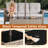 Rectangular Wicker/Rattan Outdoor Coffee Table With Umbrella Hole-12542912