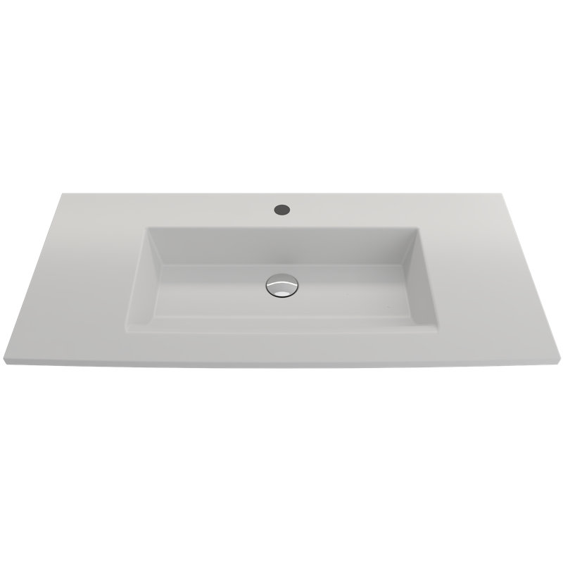 Ravenna Bathroom Sink, Matte White, 8" Widespread