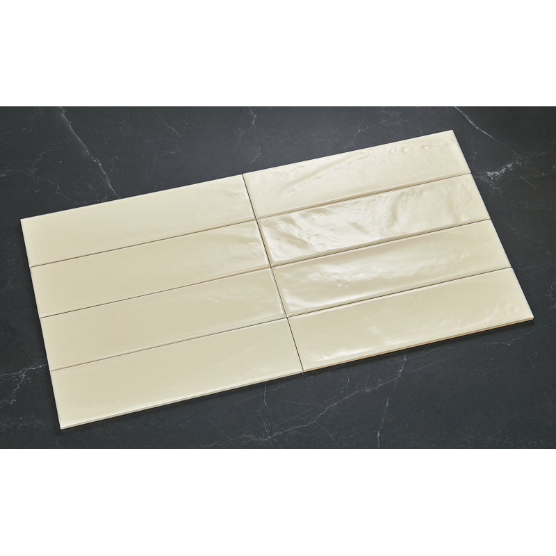 Mason 3" x 12" Ceramic Subway Tile, Cream