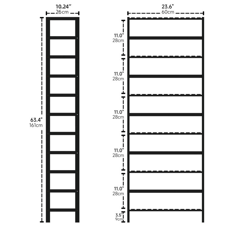 Sharry 60cm W Standard Bookcase