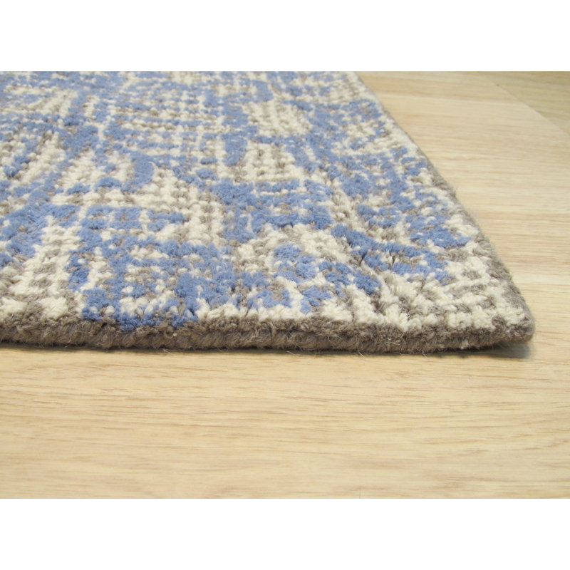 Tapis oriental ivoire en laine touffeté à la main Madallion, Rectangle de 5 pi x 8 pi