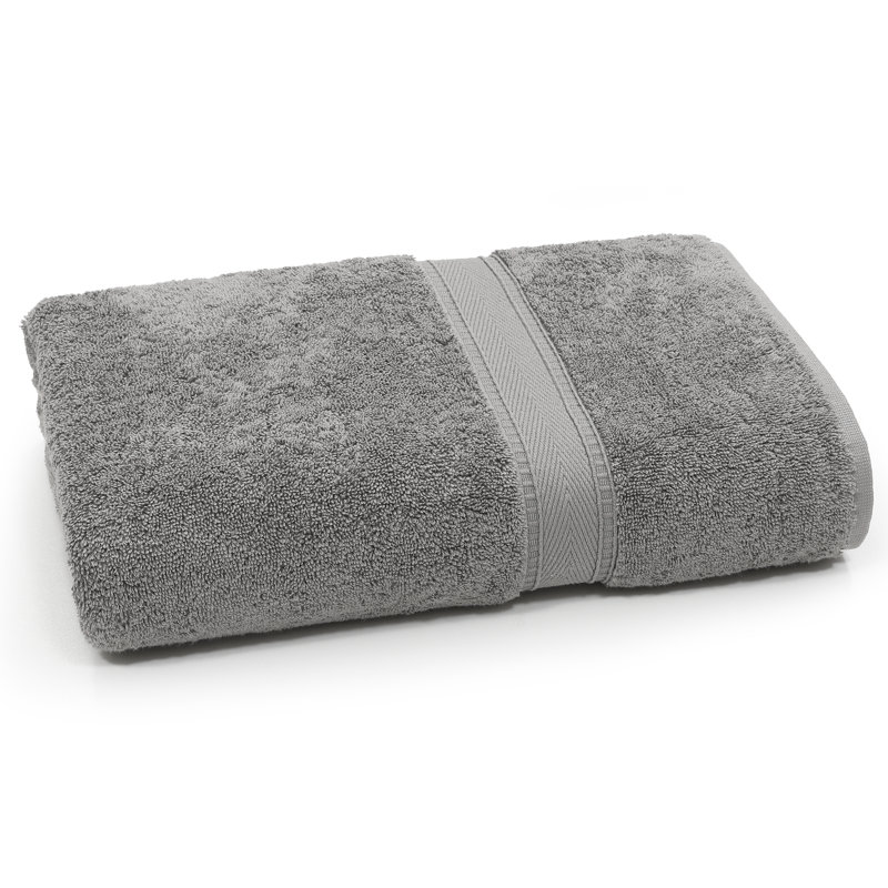 Serviette de bain en coton Sinemis, Gris foncé