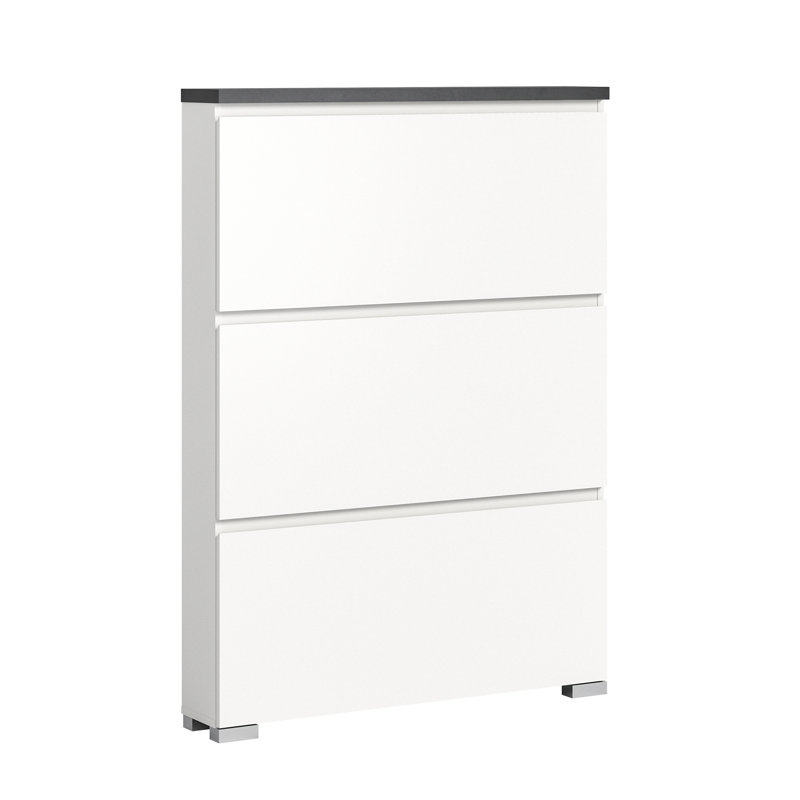 Shoe Cabinet, Black/White