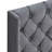 Queen Sized Platform Bed With Gray Velvet Fabric And Winged Design Feature Exquisite Head Surface