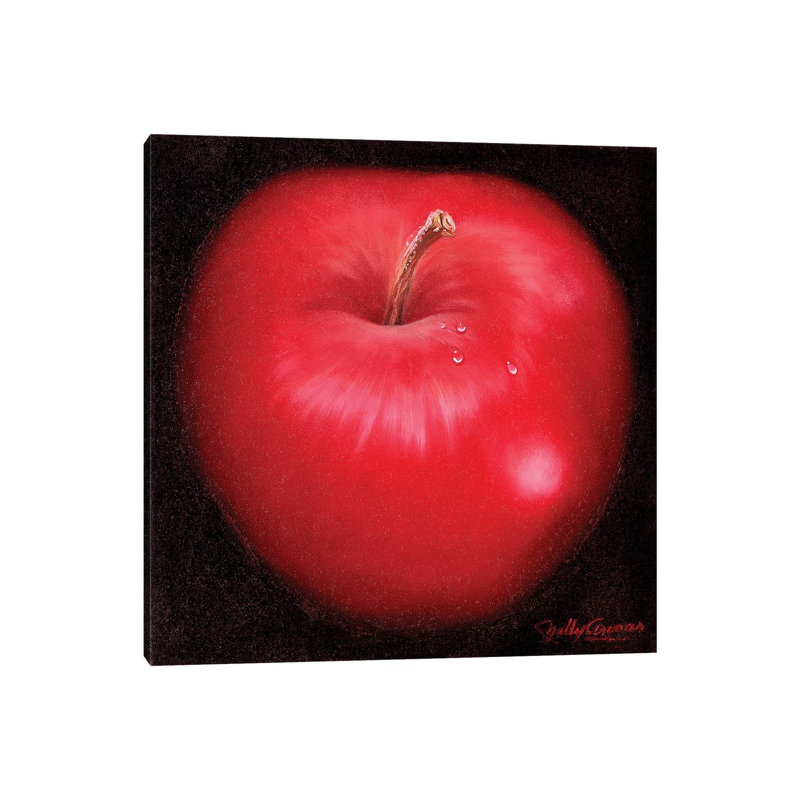 Red Apple by Nelly Arenas - Wrapped Canvas Gallery-Wrapped Canvas Giclée, 45.72 cm H x 45.72 cm W