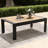 Aluminum Outdoor Patio Wood Grain Coffee Table Modern Rectangle End Table