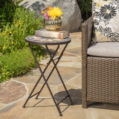 Table d'appoint pliante en pierre SILVESTER
