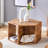 Hexagonal MDF Coffee Table, Wood Grain Pattern Stickers, Multi-Hole Design To Give More Storage Space