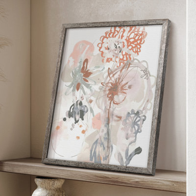 Petal Drift III Framed Print - Solid Wood