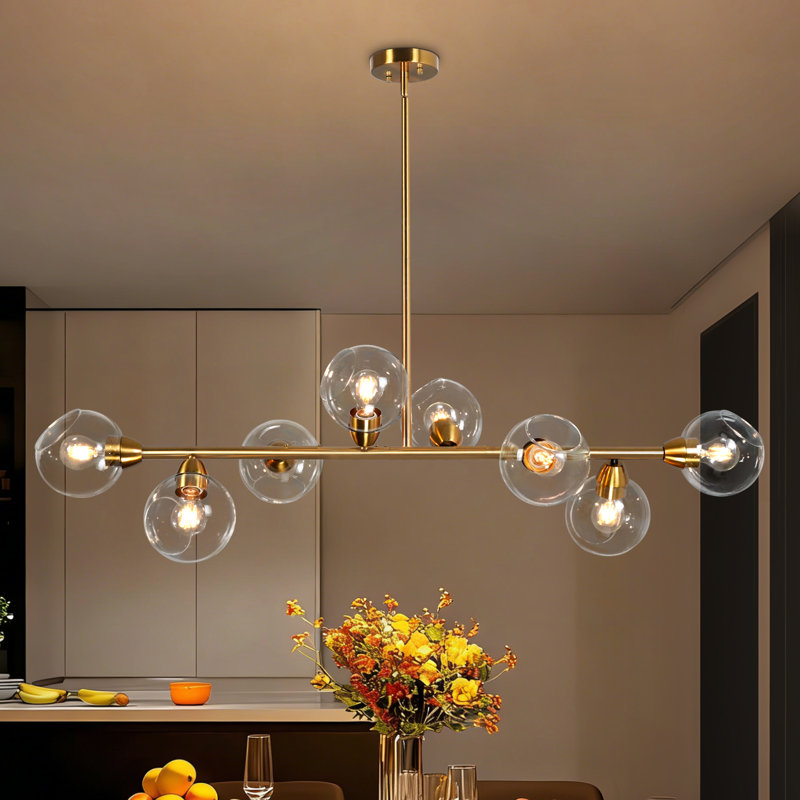 8-light Modern Chandelier Linear Chandelier  Bubble Chandelier For Dining Room And Kitchen