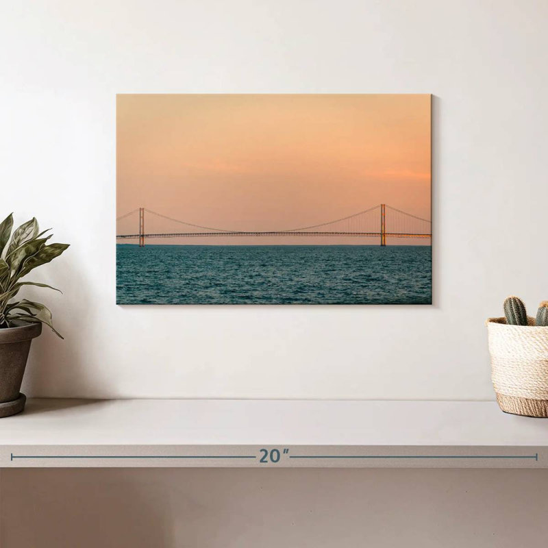 Lilie Mighty Mac Bridge Sunset, 8" H x 12" W