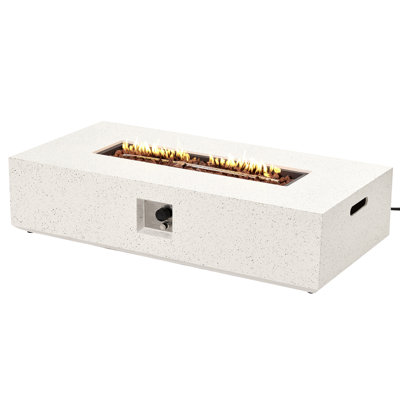 Rectangle Propane Fire Pit Table
