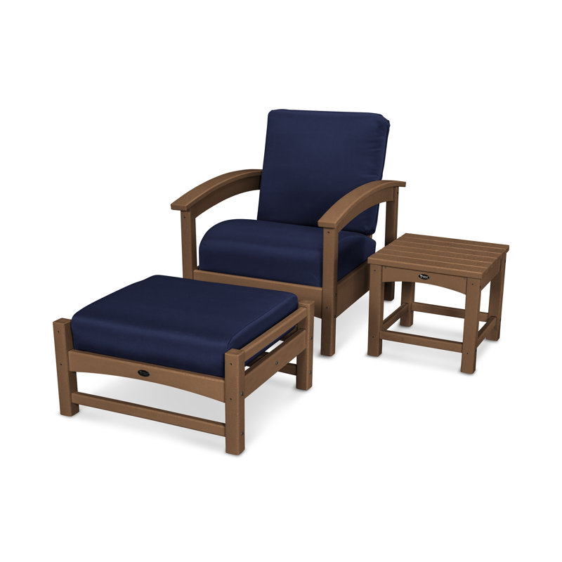 Rockport 3-Piece Deep Seating Set, Navy, Tree House