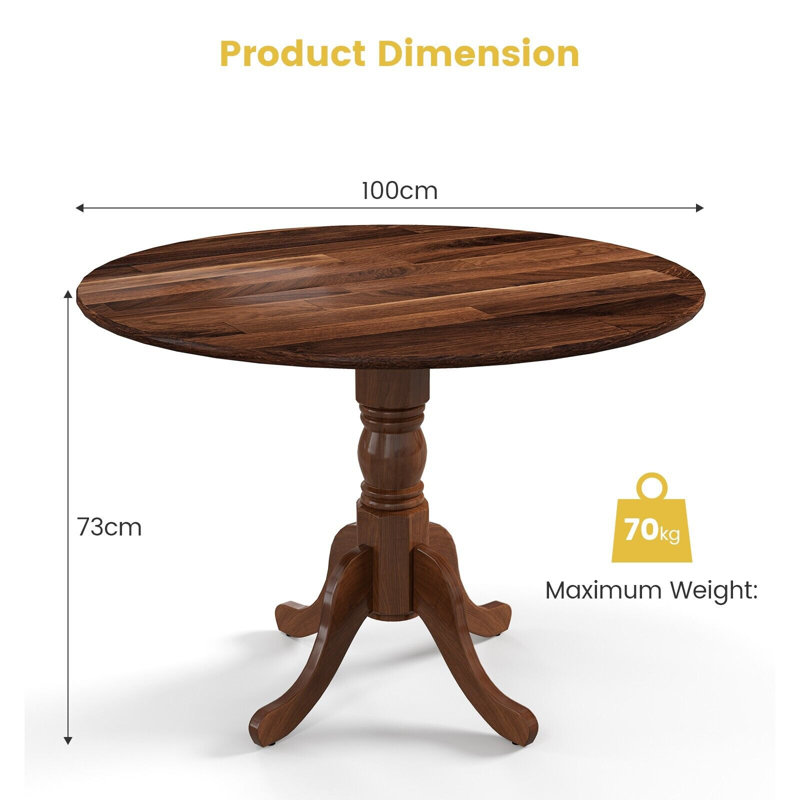 Round Solid Wood Dining Table