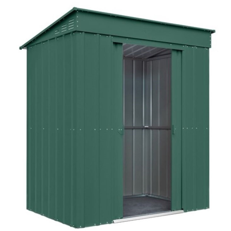 Salford 6 ft. W x 4 ft. D Metal Garden Shed, Heritage Green