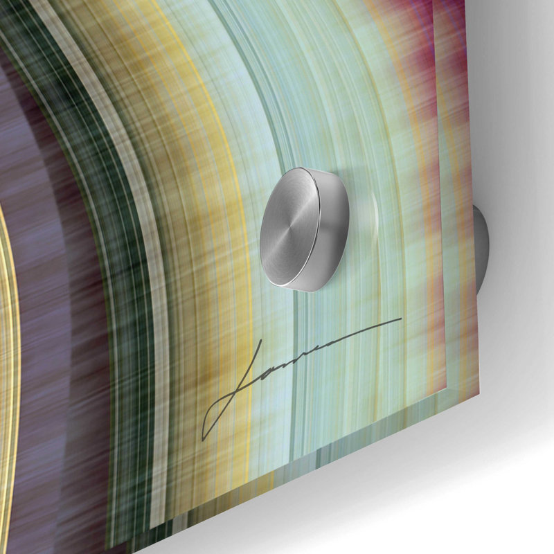 «Rumba III» par James Burghardt, art mural en verre acrylique, H 24 po x l 12 po x P 0,2 po