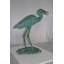 Statue bronze bronze bronze Héron - Taille: L 14 po x l 24 po x H 26 po.