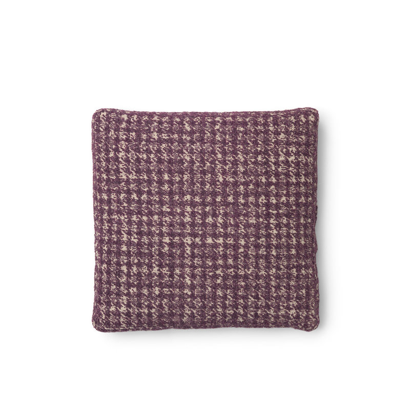 Coussin Betty, Pied de poule prune