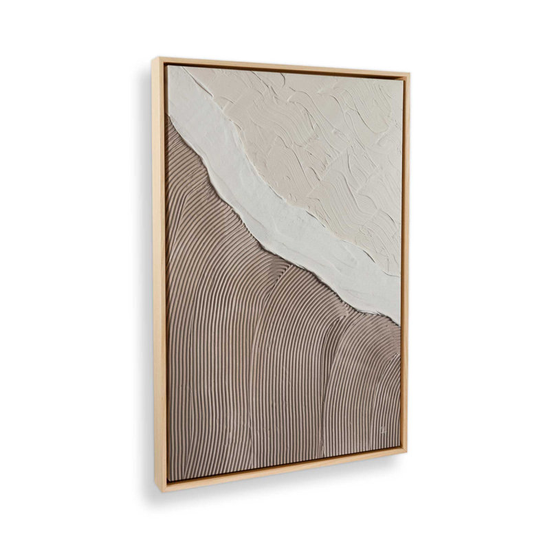 Toile roulée Wave Formations III, Cadre américain en érable flottant, H 48,75 po x l 32,75 po x P 1,75 po