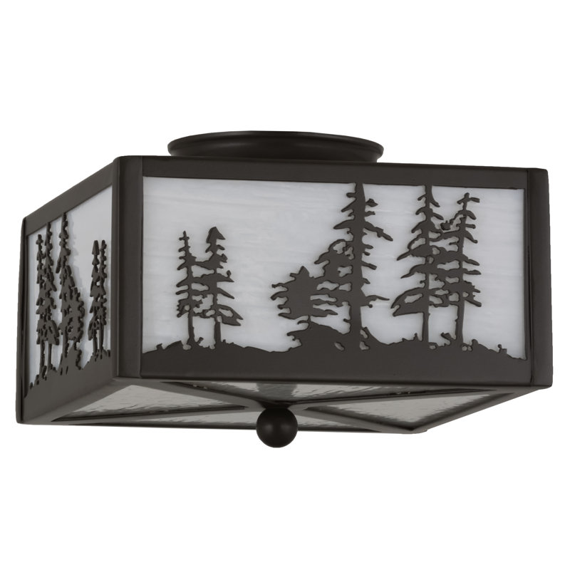 Glass Semi Flush Mount