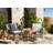 Almaraz Modern 18" Faux Concrete All-Weather Outdoor Side Table