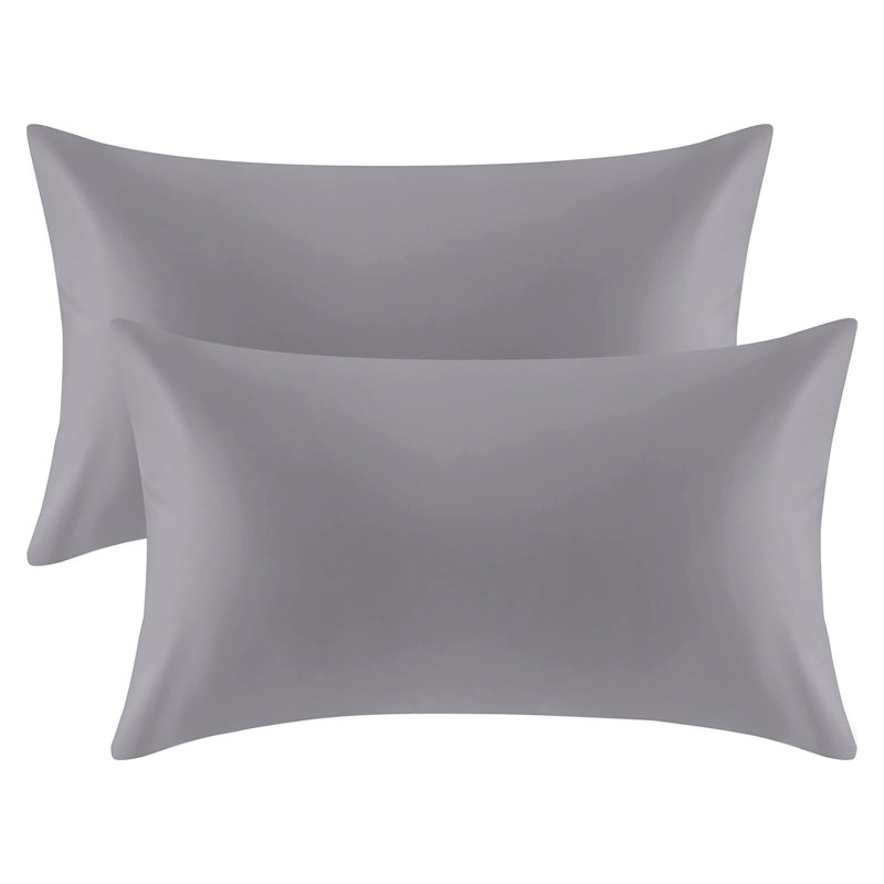Kandis 100 Microfiber Brushed Plain Envelope Style Pillow Case/Cover, Grey