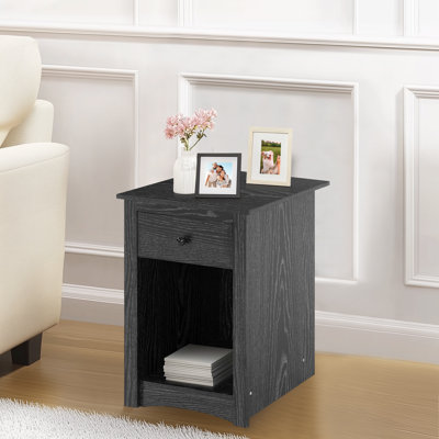 Table de bout en bois avec tiroir et tablette Beachmont