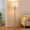Lampe sur pied 66 "en métal avec abat-jour tambour en tissu