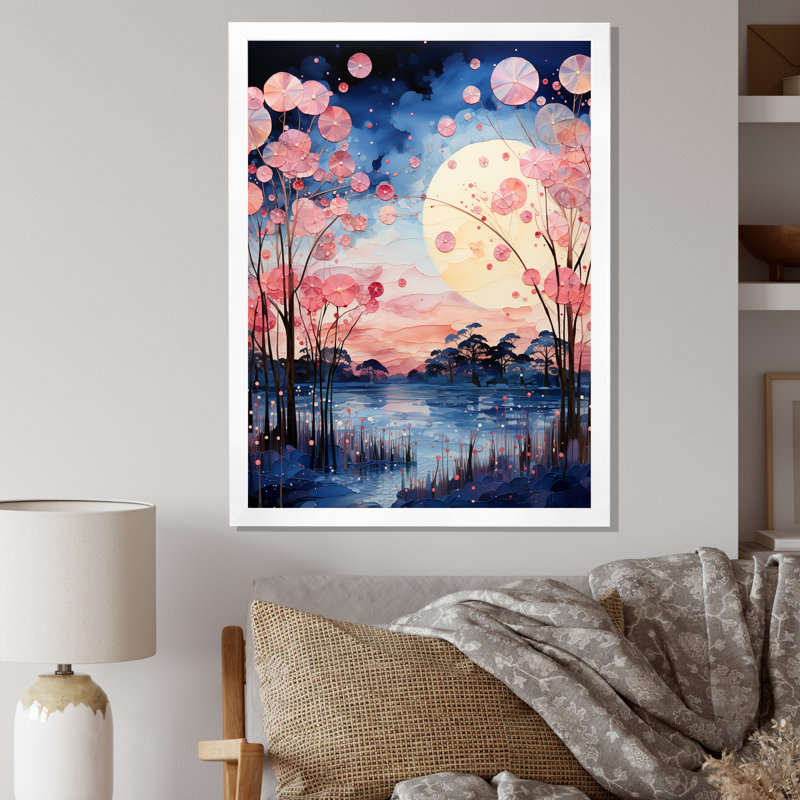 Lake Minimalisme Elegance - Imprimé, Cadre photo blanc, H 40 po x l 30 po x P 1,5 po