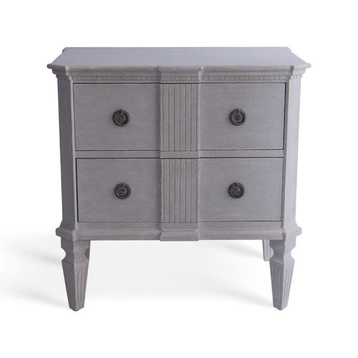 Ribbed Solid Wood Accent Chest