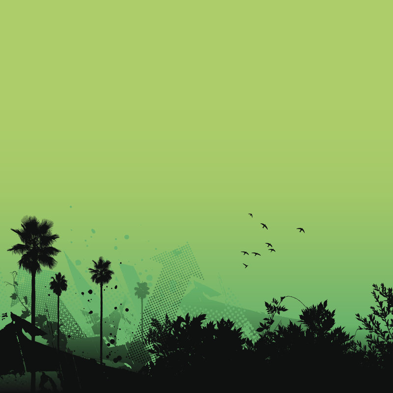 Tropical Green Background by Enjoynz - Wrapped Canvas Print, 76cm H x 76cm W