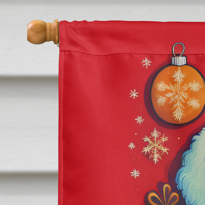 Drapeau de maison de Noël en polyester double face H 40 po x l 28 po