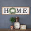 Plaque de maison en bois avec couronne en PVC vert