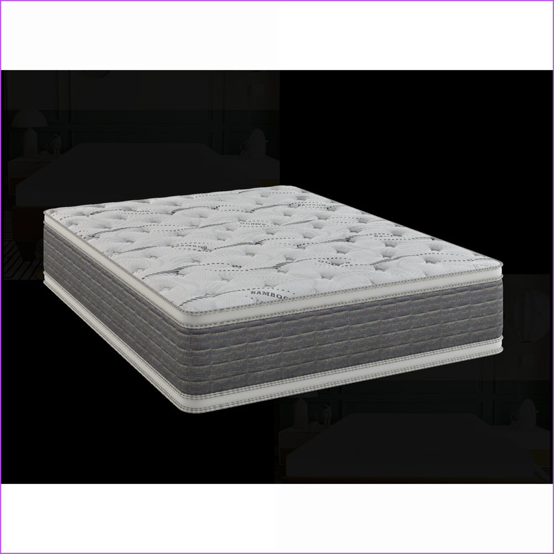 Mattresses 14.5" Thick Two-Sided Pillow Top California King with DreamFlex CoolTouch Bamboo Cover | Foam+Spring | Off-White+Light