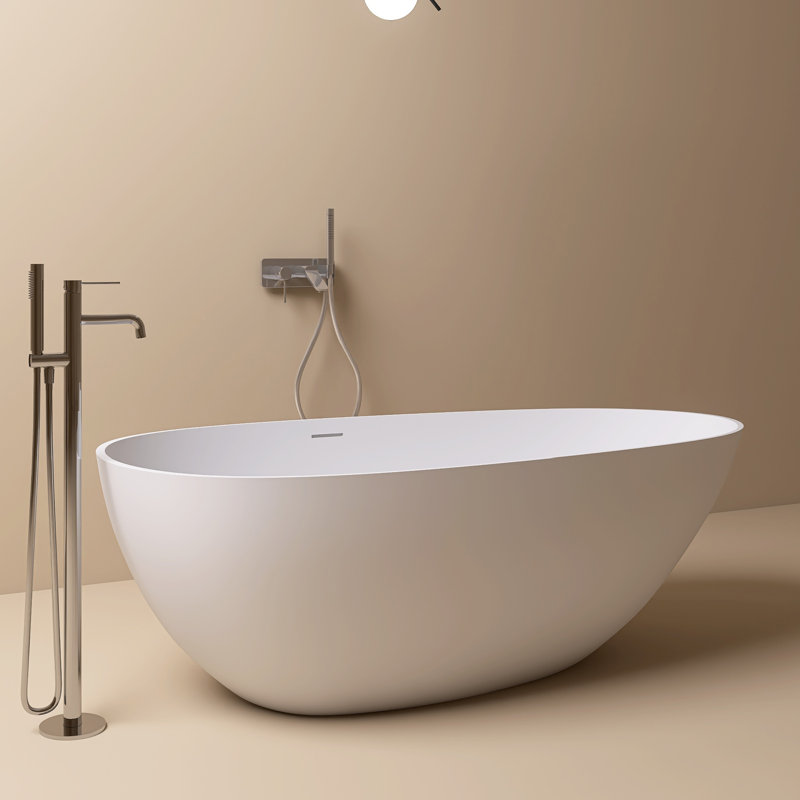  Baignoire de trempage autoportante 67 po. X 33 po. 67 po. X 33 po., Blanc mat