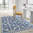 Kellda Geometric Machine Woven Polypropylene/Polyester Area Rug in Blue-712503333