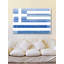 « grec flag » par parvez taj,, reproduction sur toile tendue-18737264
