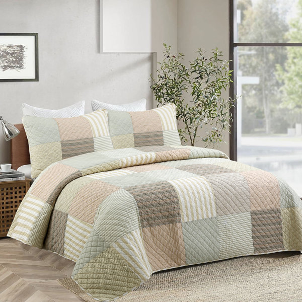 Ivy Bronx Camellon Cotton Patchwork Quilt Set & Reviews | Wayfair