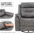 38.2" Wide Modern and Soft Vegan Leather Swivel and Glider Manual Recliner-736075428
