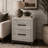 1pc Nightstand of 2x Drawers Metal Bar Hardware Premium Melamine Board Wooden Bedroom Furniture-1920351595