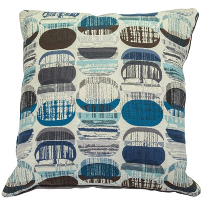 Coussin décoratif géométrique plumes Bencomo
