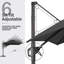 Parasol rectangulaire en porte-à-faux avec base lestée 128 po x 104 po Tyleia-114371697