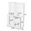Armoire haute en bois avec tablettes de rangement-2131846289