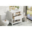 Ensemble de meuble-lavabo simple 30 po avec 5 tiroirs, ensemble de meuble-lavabo autoportant avec cadre en bois massif 30 po-1056050701