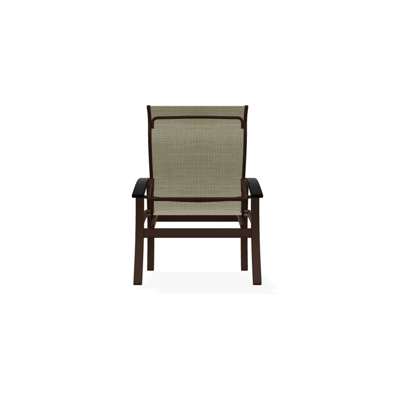 Chaise de patio Askar, Bristol taupe Sunbrella®, Noir, Kona texturé