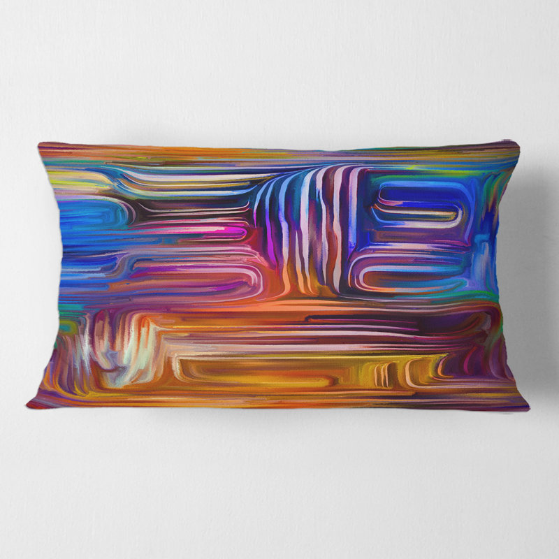 Rectangle, Color Fusion V - Coussin décoratif imprimé moderne